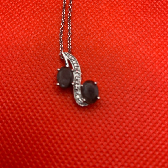 SILVER SAPPHIRE, STERLING SILVER PENDANT - Picture 3 of 8